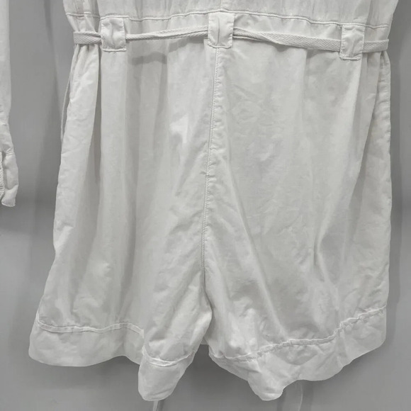 XiRENA White Long Sleeve Romper Button Up Drawstring Waist Lightweight Size XS - Picture 8 of 10